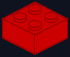 Roter Legostein